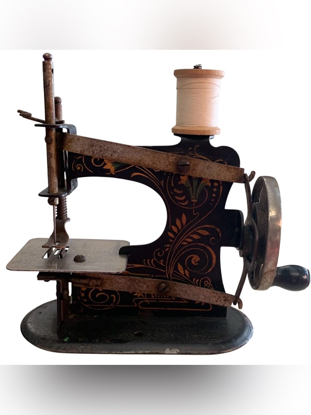 Antique Vintage Miniature Toy Sewing Machine, Made in Germany- Works